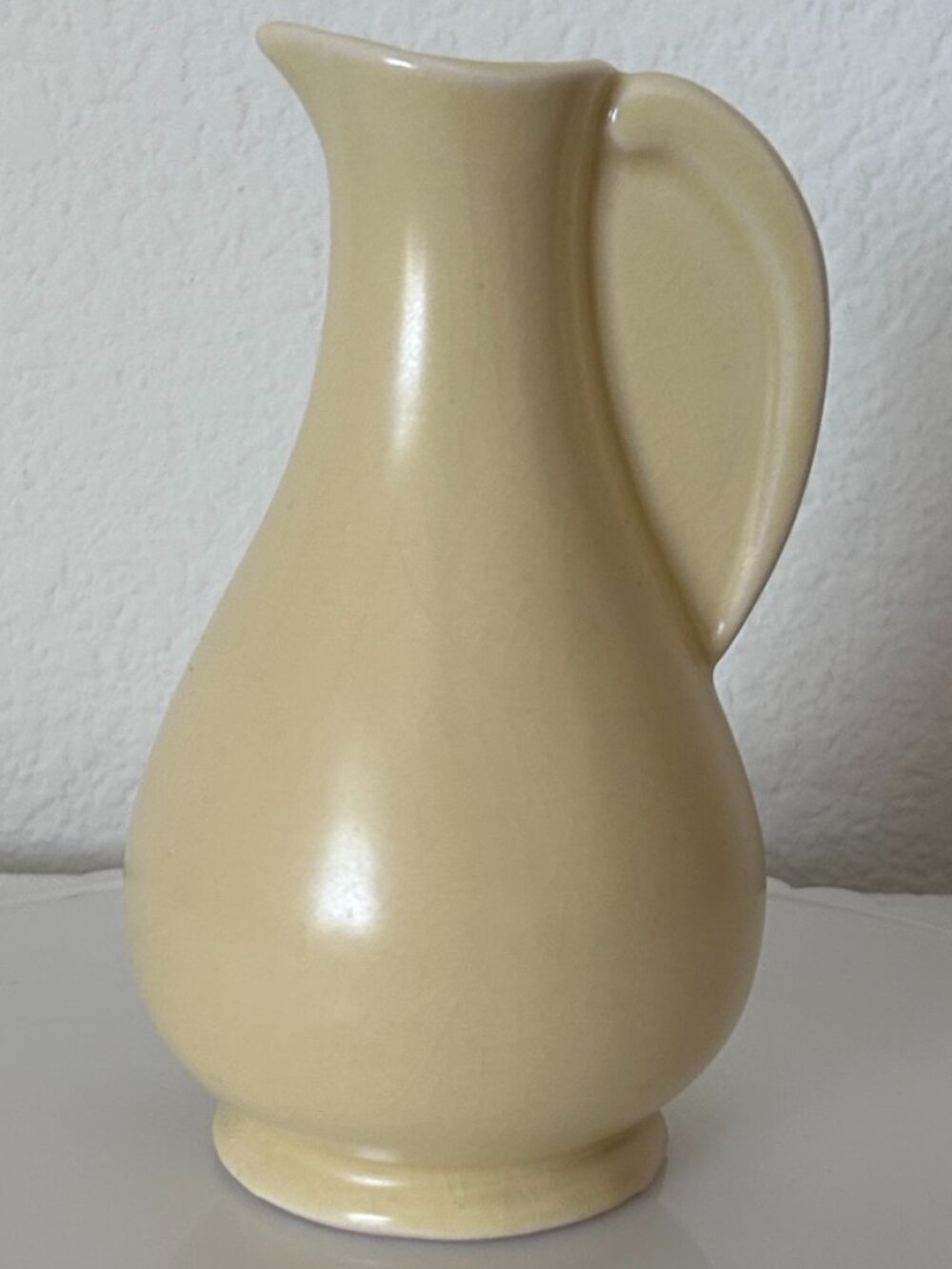 Vintage Ceramic Small Pitcher Syrup Pitcher Oil Pitcher Light Yellow